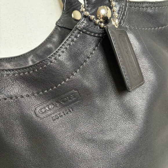 COACH Bleeker F14383 Black Leather Tote Shoulder Bag Purse - Picture 14 of 16